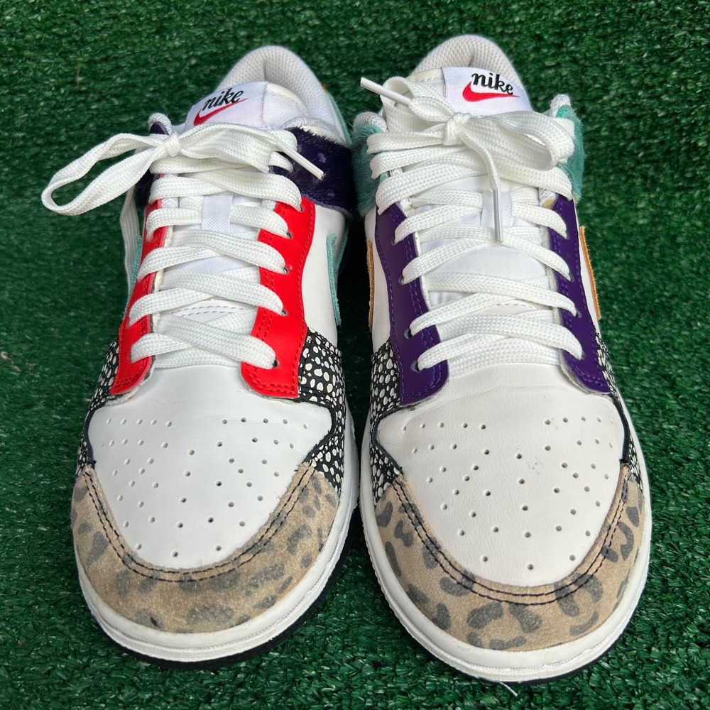 Nike Dunk Low SE Patchwork Safari Multi-Color Sneakers DN3866-100 Womens 8.5